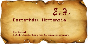 Eszterházy Hortenzia névjegykártya